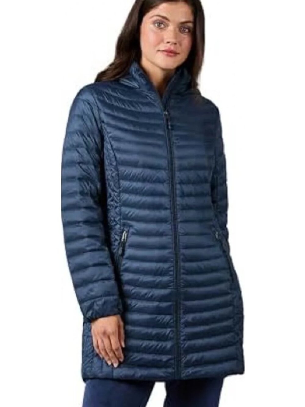 Eddie Bauer EUC Down 650 Women’s Navy Coat Sz XL